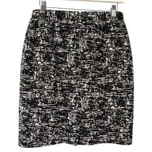 Dana Buchman Textured Black White Pencil Skirt
